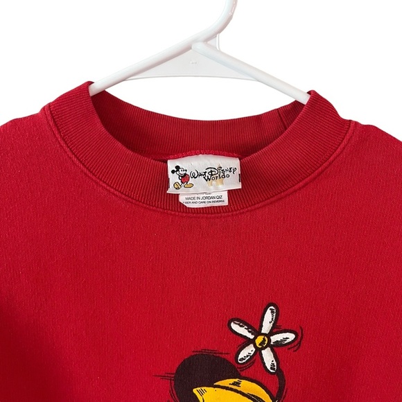 Vintage Walt Disney World Minnie Mouse crewneck red graphic sweatshirt small - Picture 2 of 5